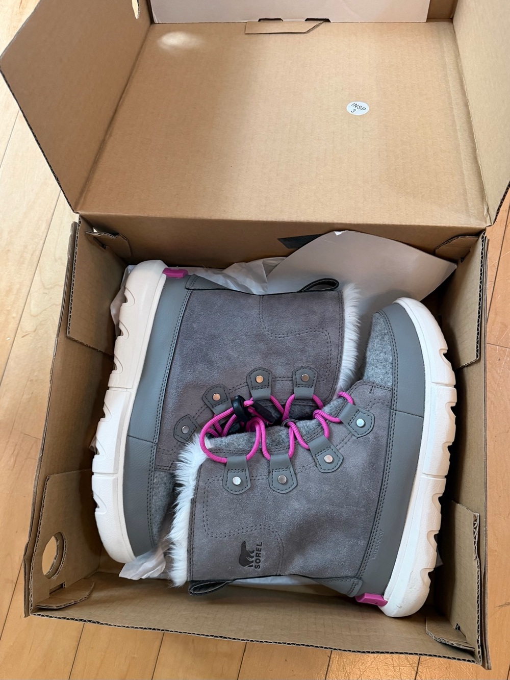 Sorel Gray Waterproof Suede Winter Boots